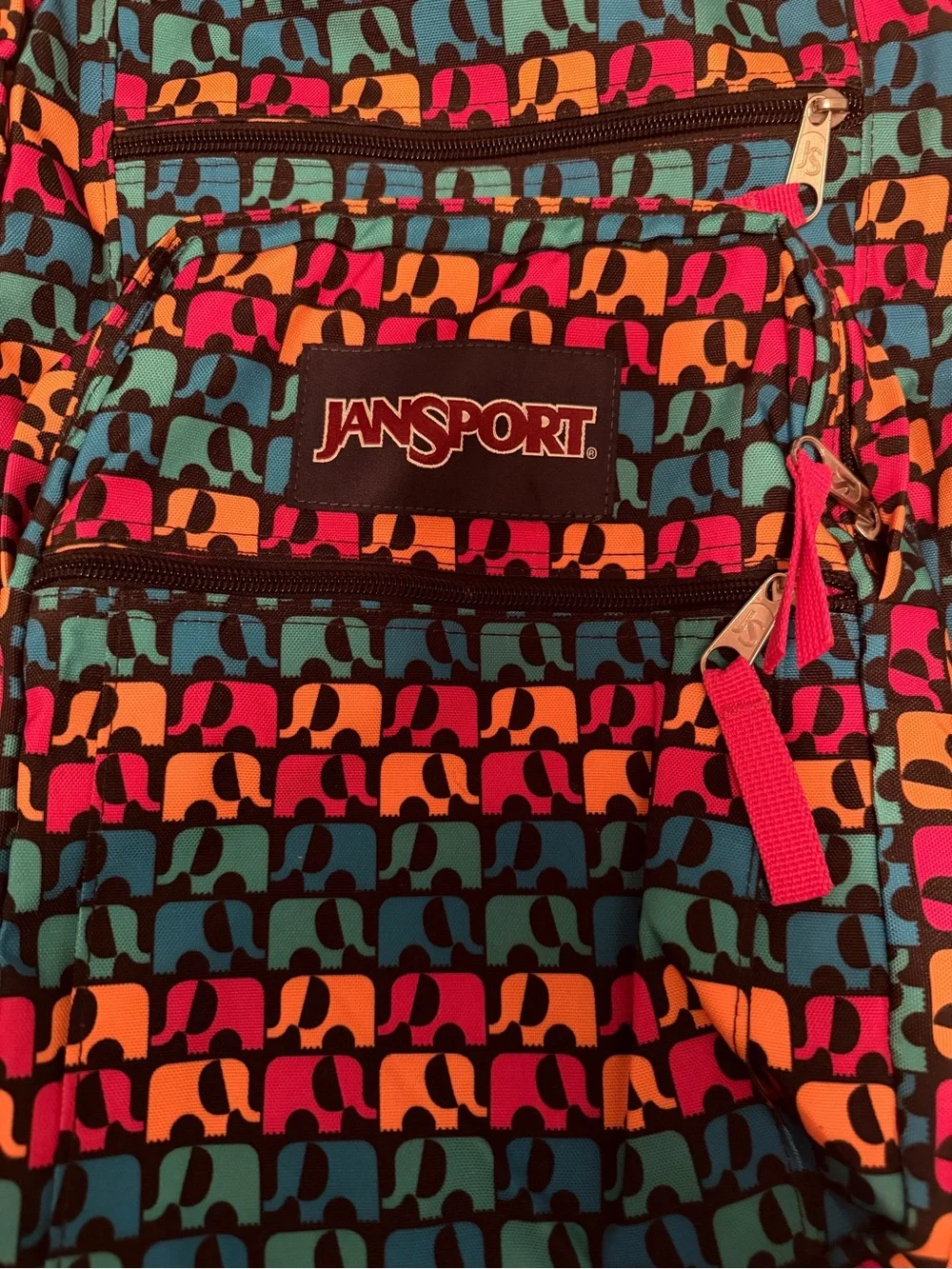 Jansport SuperBreak Black Ele Fancy Backpack